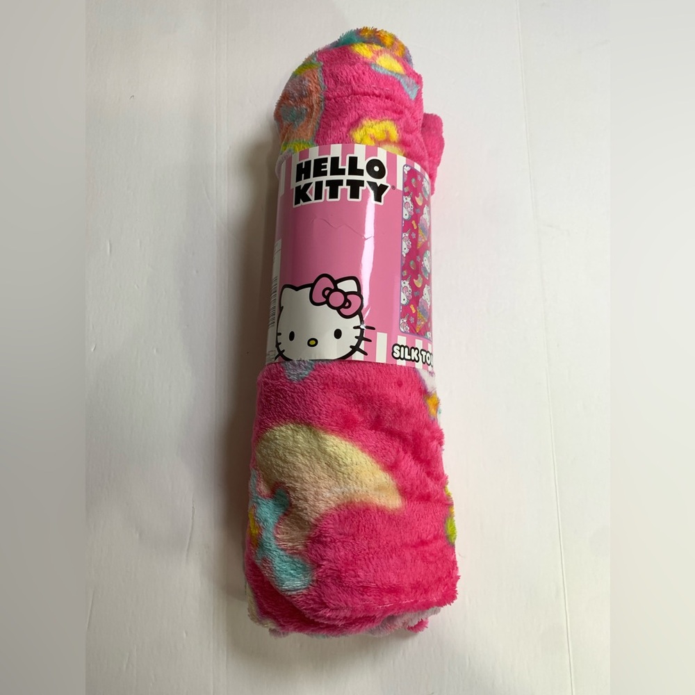 Hello Kitty & Melody Pink Youth Throw Blanket